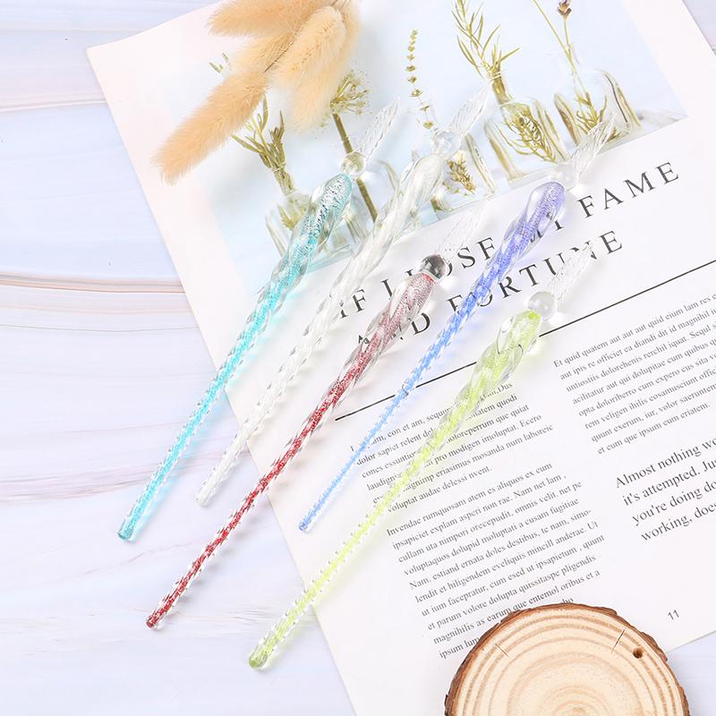 Glass Drip Fountain Pen Vintage Dip Dipping Pen Filling Ink Painting Supplies