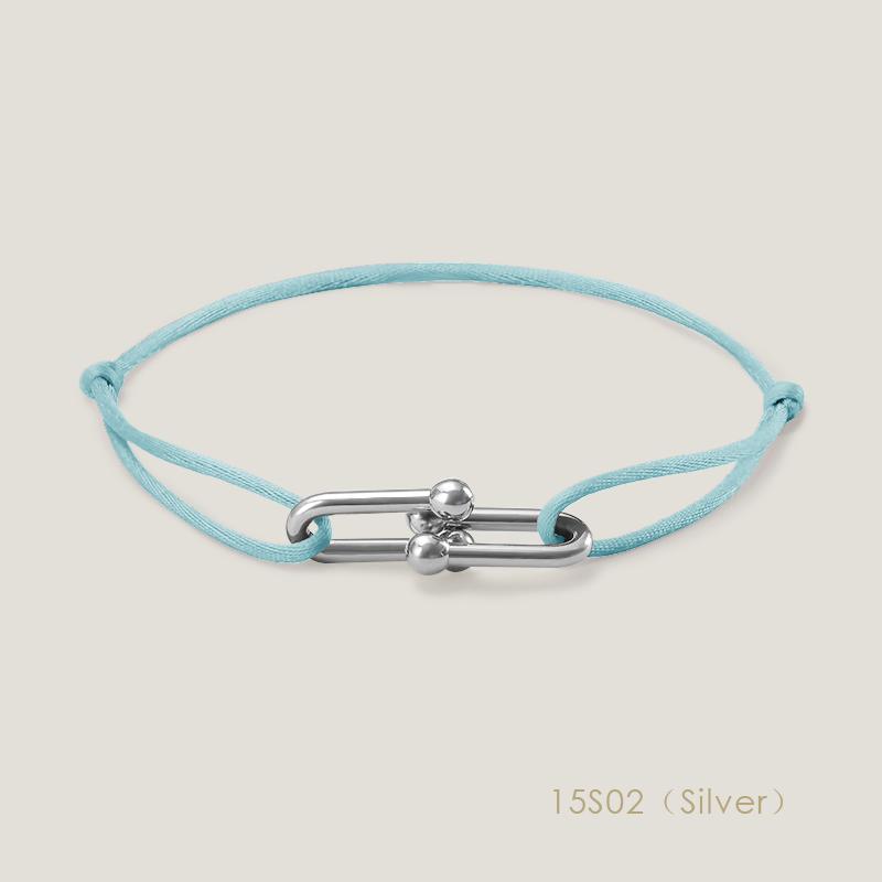 High Quality Classic Small U-Shape Charm Bracelets for Women Adjustable Silk Rope Bracelet Female Jewelry Gifts Wholesale