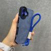 Matte Leather Magnetic Wrist Strap Case For For Iphone 17 16 Pro Max 13 15 12 11 14 Plus For Magsafe Camera Protection Soft Cover