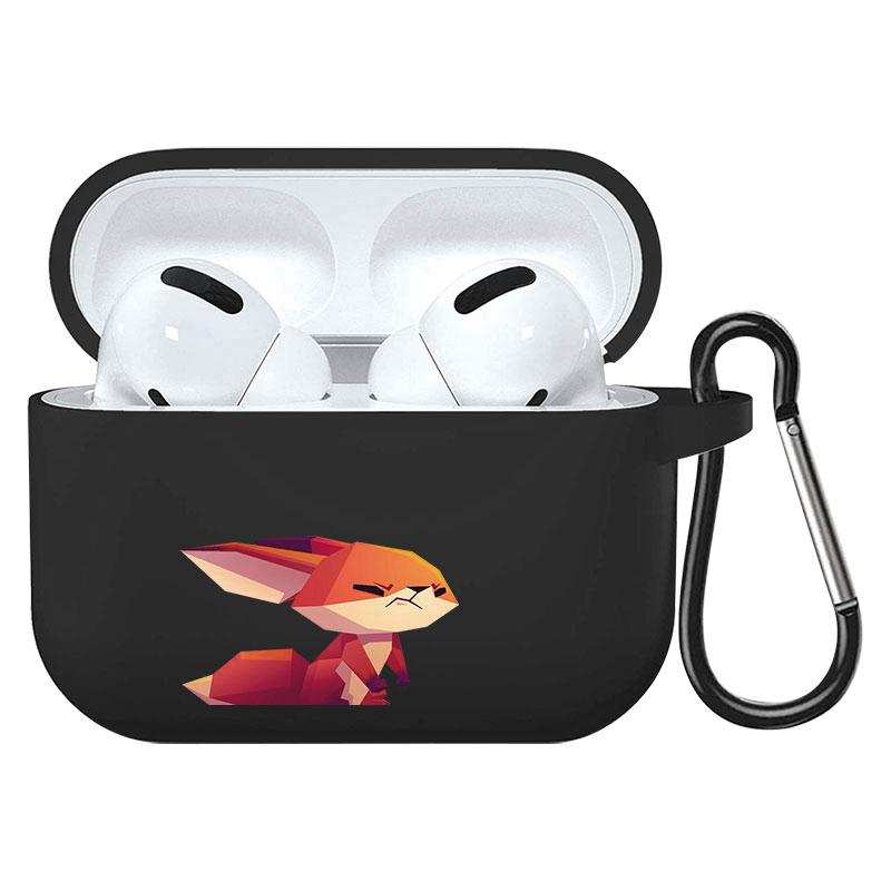 קריקטורה חמוד חיות מחמד כלב חתול בעל חיים ינשוף צמח פרחי אפל עבור אפל AirPods 2 3 כיסויי אוזניות חסינות זעזועים שחורות AirPods Pro Funds Cover