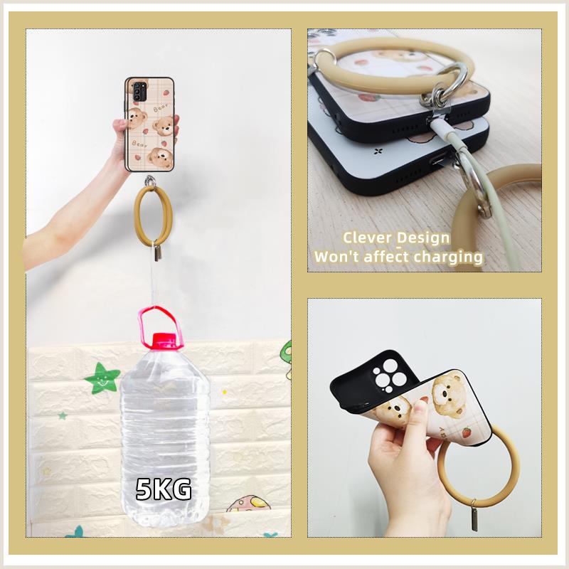 Anti-knock Bracelet Phone Case For Nokia G100 heat dissipation Back Cover Funny Solid Color Waterproof Youth Cartoon