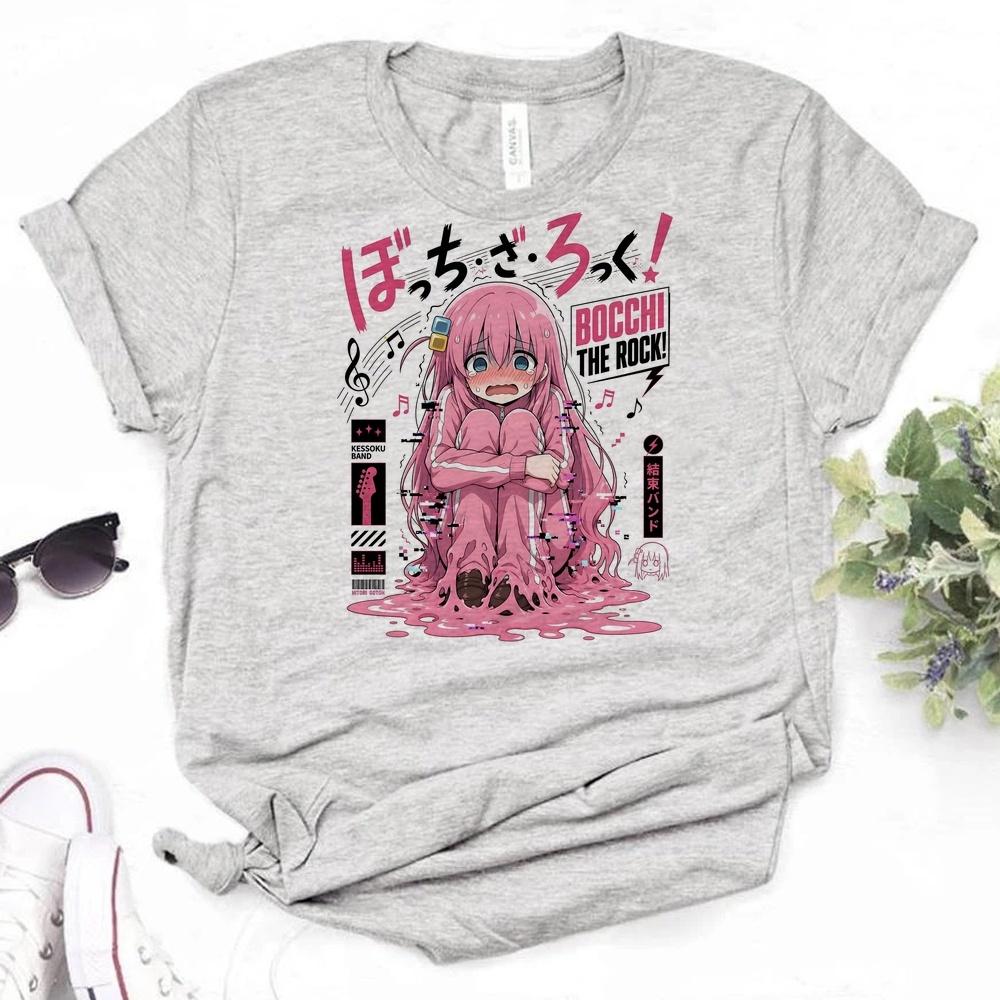 Bocchi The Rock T Shirt Teen Grunge Cutecore Baddie Korean Fashion Jojifuku Shirt Jojifuku Funny Alternative Summer Manga