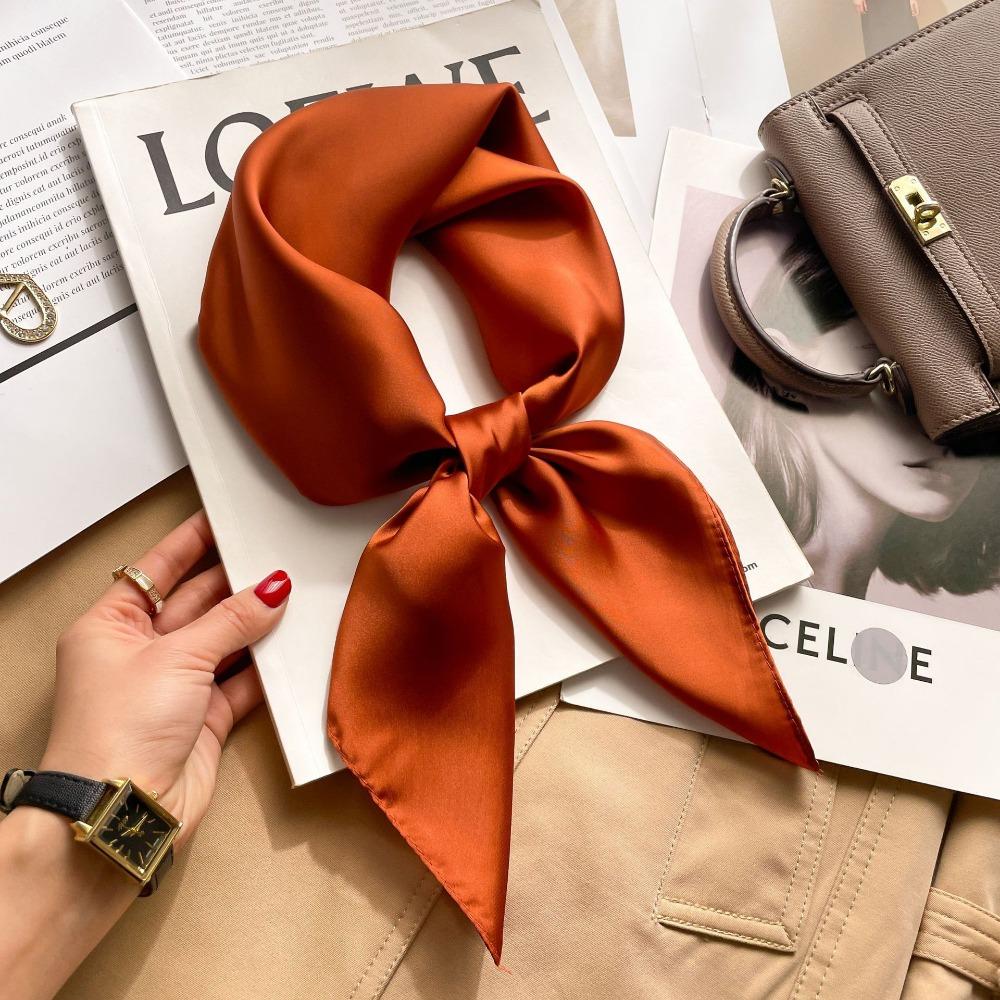 Luxury Silk Shawl Square Scarf for Women Satin Hijab Fashion Wraps Neckerchief Female Hair Bands Ribbon Headband Bandana