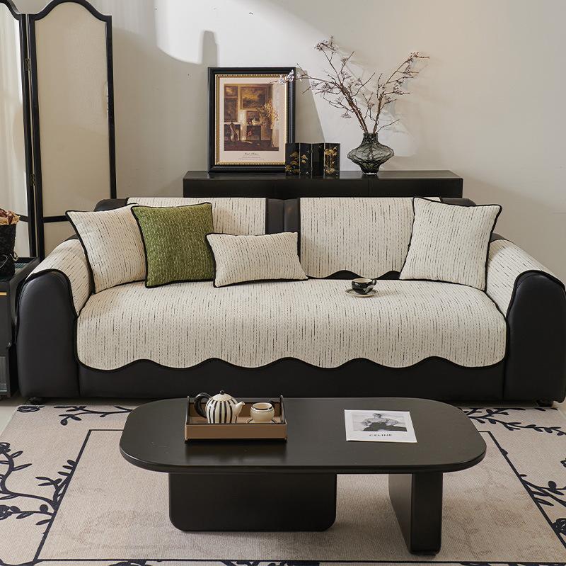 New Special-Shaped Sofa Cushion, Universal In All Seasons, Non-Slip And Dirt-Resistant Seat Cushion, Retro Green Sofa Cover Cover Cloth Towel