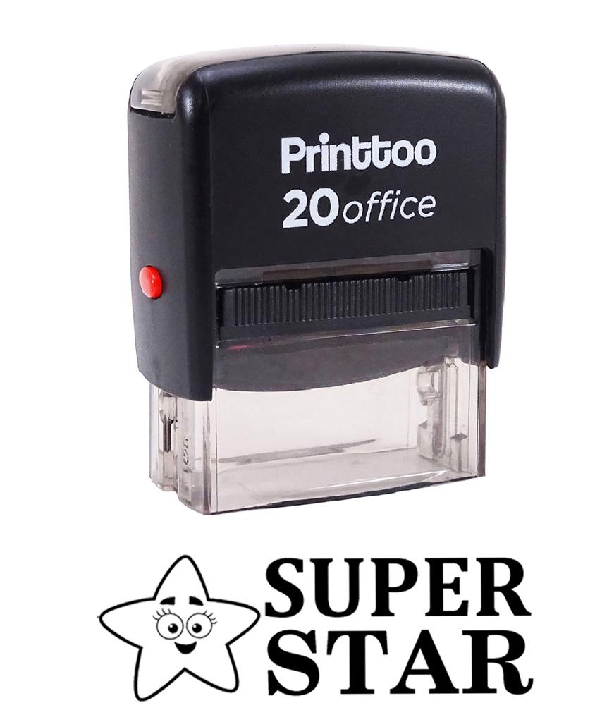 Printtoo SUPER STAR Self Inking Rubber Stamp Office Stationary Custom