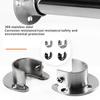 Soquetes de poste de armário de aço inoxidável 25/32 mm Suporte de haste de flange em forma de U 3 furos Suporte de trilho de guarda-roupa para banheiro