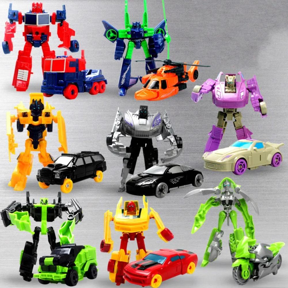 Transformasjon Deformasjon Robot Gul Bil Kompatibel Modell Bygging Barnes Blokk Hobbyer Bilmodell tidlig utdanning Barnes Leke