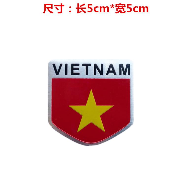 Metalowe naklejki samochodowe z flagą narodową ze stopu aluminium, naklejki dekoracyjne do modyfikacji samochodu, etykiety na karoserię