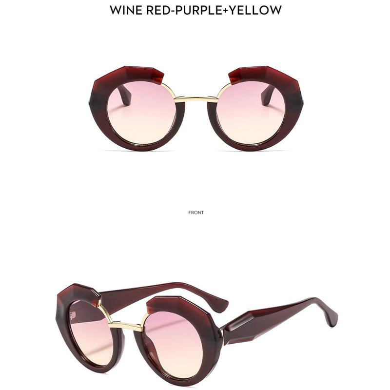Women's Sunglasses, Fashionable Round Sunglasses, Thick-rimmed Sunglasses.