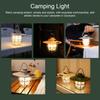 Retro campingljus LED campinglykta Uppladdningsbar tältlampa Vattentät Bärbar Power Bank
