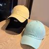 New dopamine bright color soft top baseball cap for men and women simple big head circumference wide brim showing face small sunshade cap