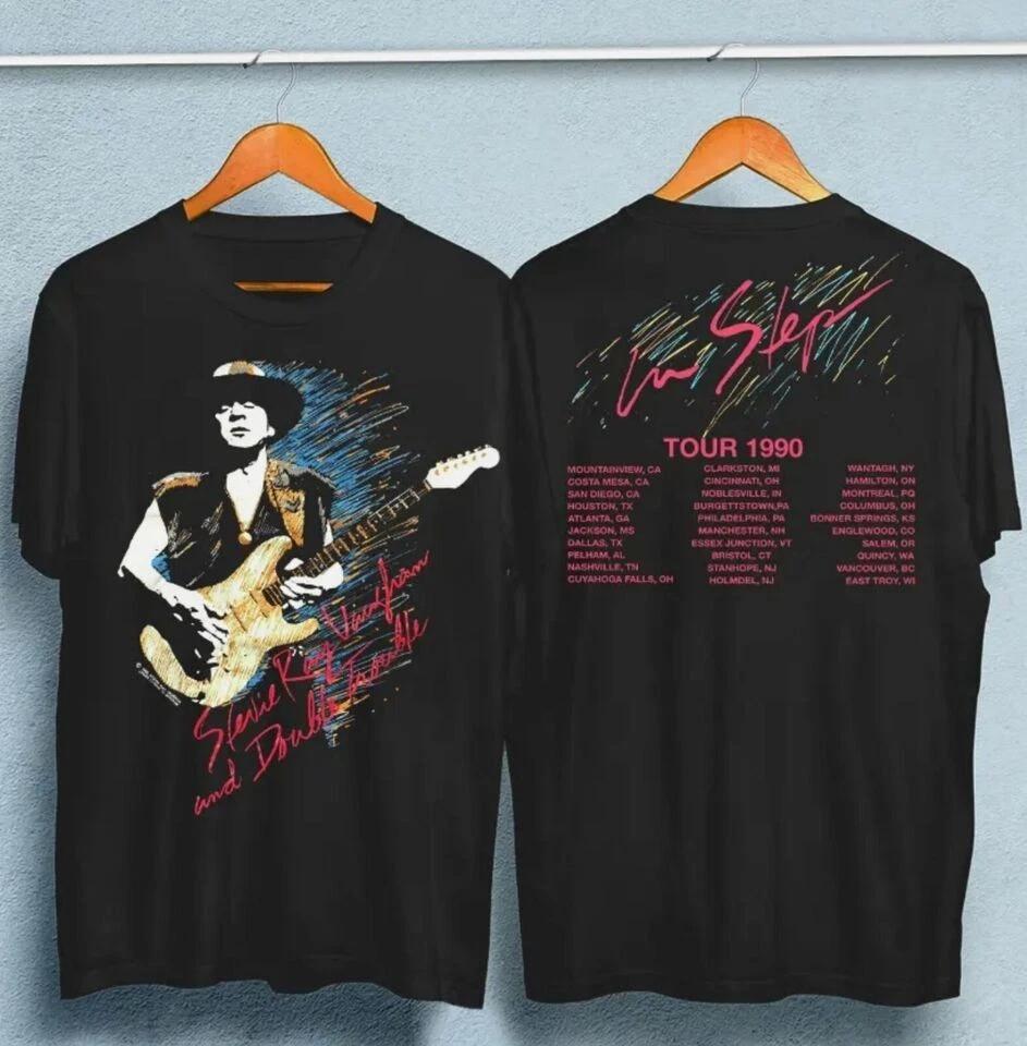 

Vaughan Ray Stevie 1990 Tour Step Vintage Black Unisex Tshirt Q7834 3XL