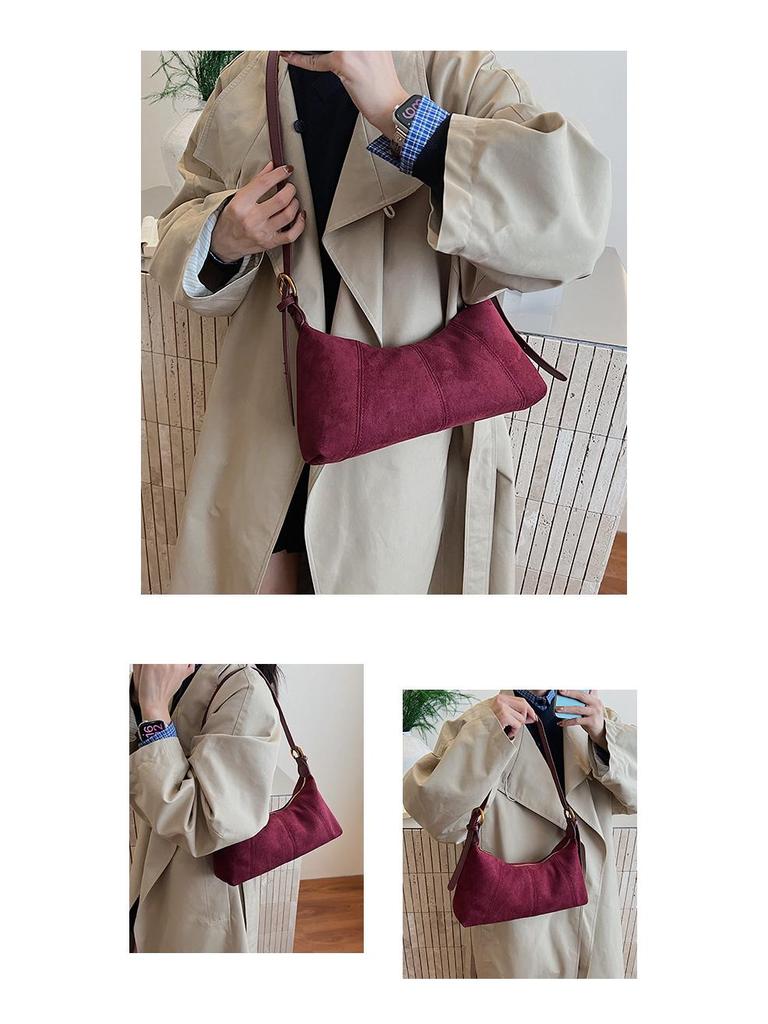 Französischer Chic Damen Herbst Schultertasche mit großem Fassungsvermögen