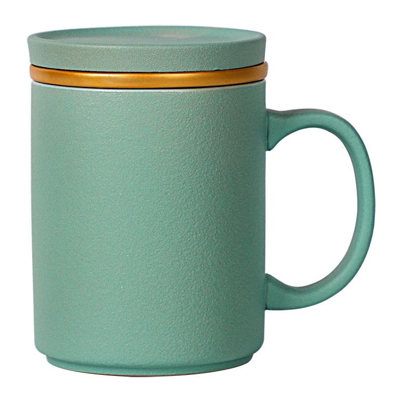 Ceramic personal office tea separation cup household commercial real estate opening simple accompanying small gifts