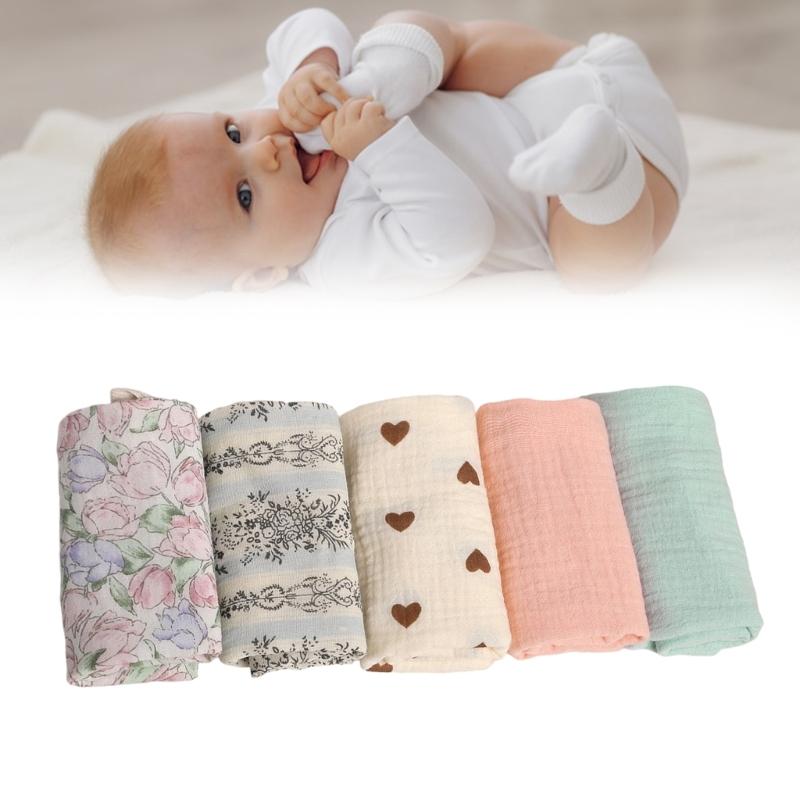 5Pcs Baby Wipes Cloths Handkerchief Square Drool Bibs Washcloths Nursing Towel Baby Wipe Breathable Face Towel for Baby