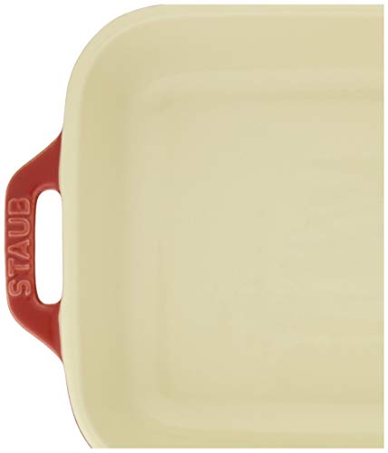 STAUB "Cherry Rectangular Dish" 20 X 16 Cm, Ceramic Gratin Dish, Oven and Microwave Safe [Official Japanese Product] Dish 40508-585