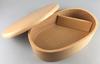 Beech Hollowed Out Oval Lunch Box with Band AM-MJ481