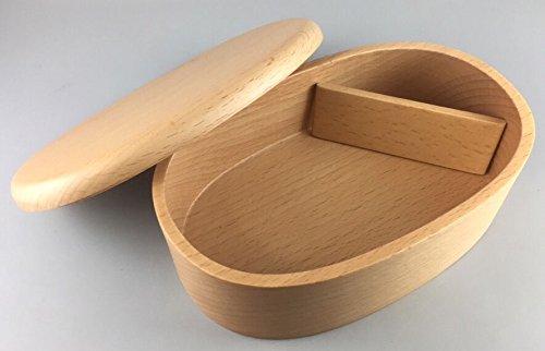 Beech Hollowed Out Oval Lunch Box with Band AM-MJ481