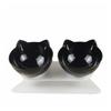 Cat Elevated Double Transparent Plastic Bowl Pet Feeding Bowl Raised The Bottom Cats and Small Dogs Cute Cat Face Bowl