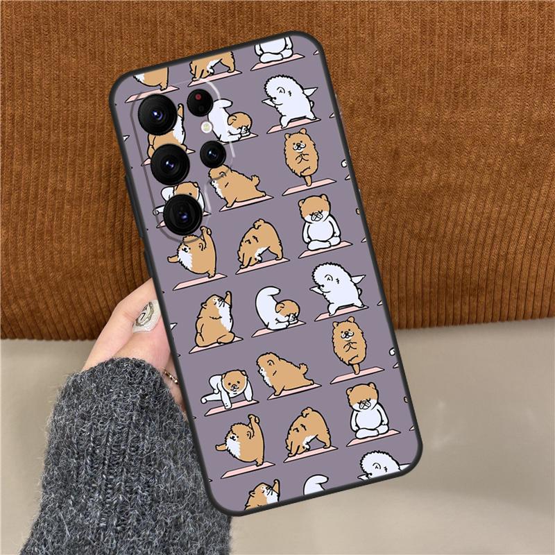 Pomeranian Dog Phone Case For Samsung Galaxy S23 S24 S25 Ultra S9 S10 S22 Plus S20 FE S21 FE Back Cover