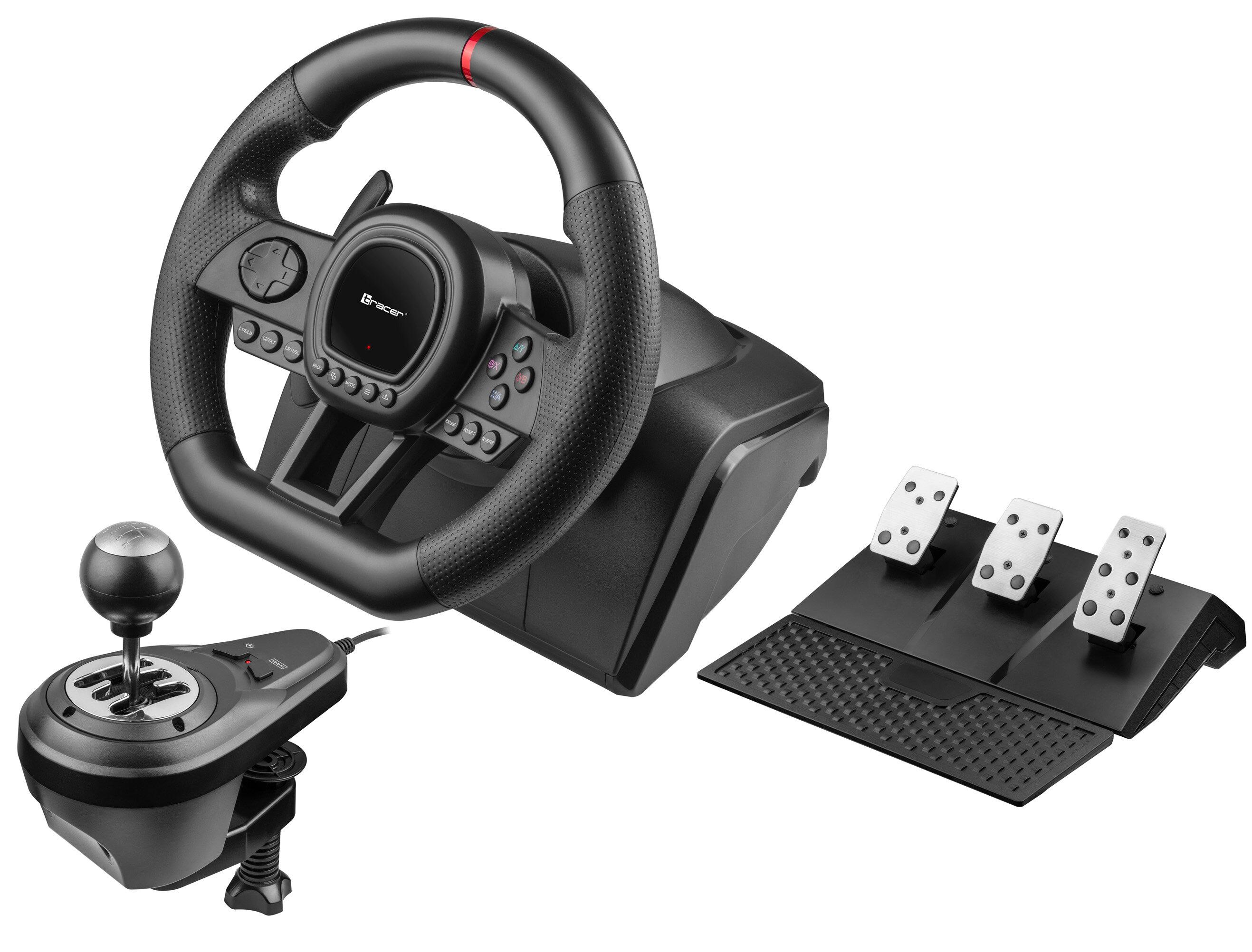 Tracer SimRacer Manuálna prevodovka 6v1 Káblový volant Čierny (TRAJOY47345)
