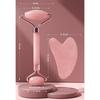 Dual Head Face Roller Pink Crystal Massager Beauty Tool for Wrinkle Reduction and Glowing Skin Complete Skincare Set