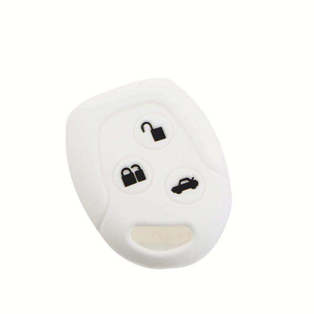 

Чехол для ключа автомобиля с 3 кнопками, держатель для пульта, силиконовый чехол для Ford MONDEO FIESTA FOCUS C-MAX S-MAX TRANSIT KA GALAXY белый