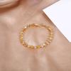 Geometric Pattern Cubic Zirconia Tennis Bracelet Gold Plated Copper Chain Wristband Wrist Accessory For Women Men