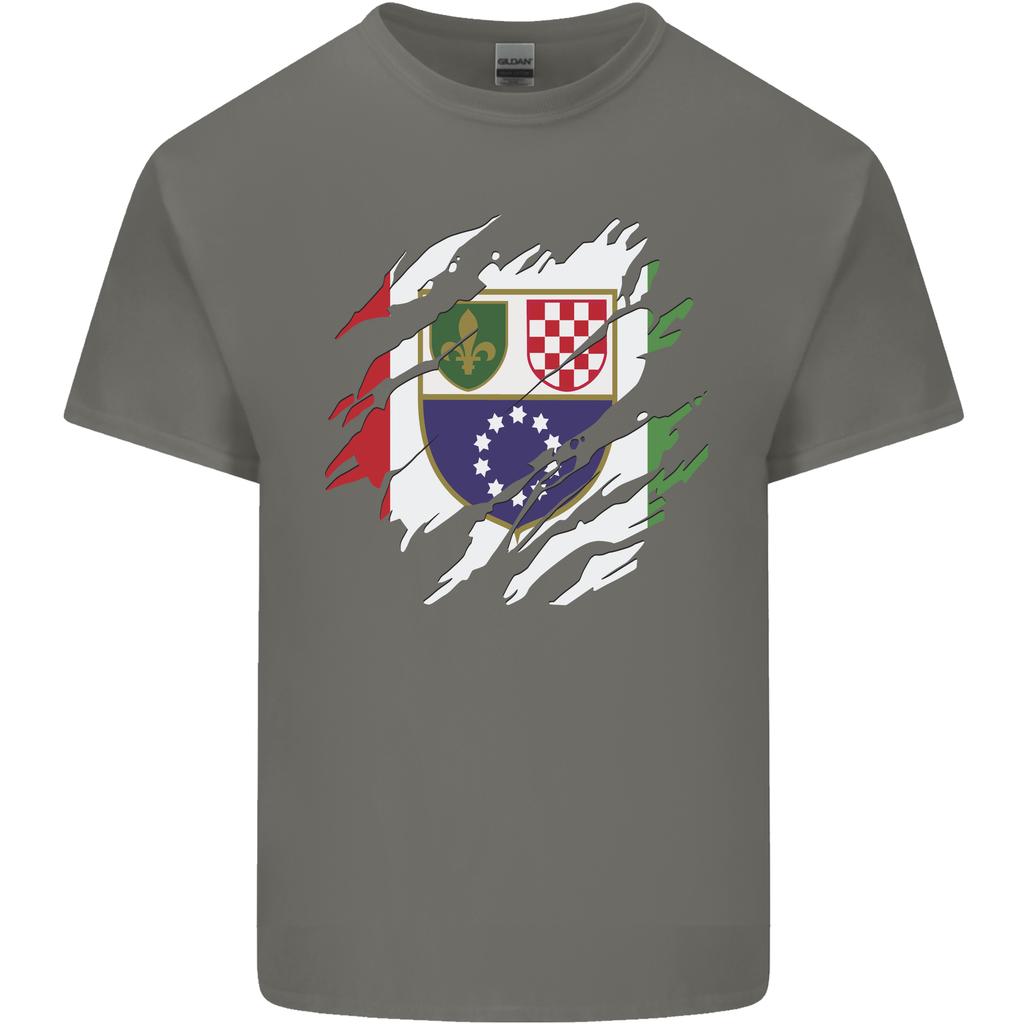 Torn Bosnia and Herzegovina Flag Day Football Unisexs Light Cotton TShirt