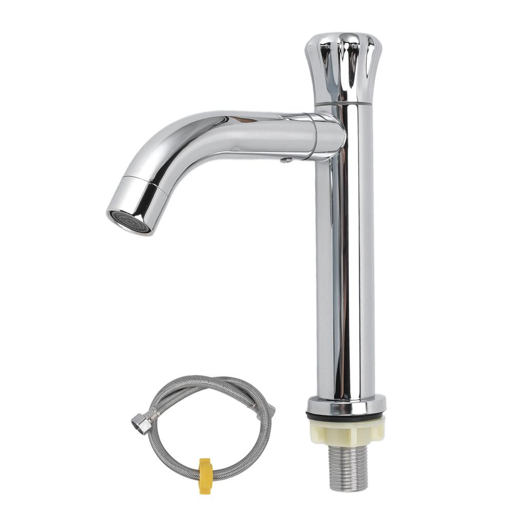 G1/2 Sink Water Faucet Stainless Steel Single Handle Faucet for Kitchen Washroom With Tube