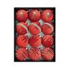 12pcs 8cm Christmas Tree Ornaments Set with Velvet Flocked Finish for Holiday Decoration Suitable for Trees Mantles and Events