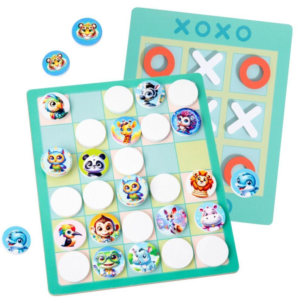 Tictactoe 2-in-1 XO Chess Animal Fruit Animal Matching Board Game  Birthdays Christmas