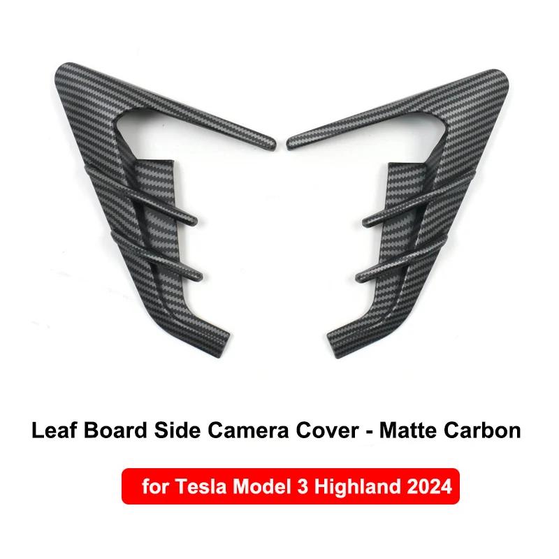 Updated Parts for Tesla Model 3 Highland 2024 Side Camera Protector Cover Thunder New Model3 Decoration Modified Accessories
