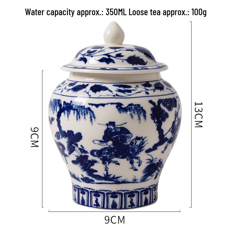 Retro Celadon Ceramic Tea Caddy