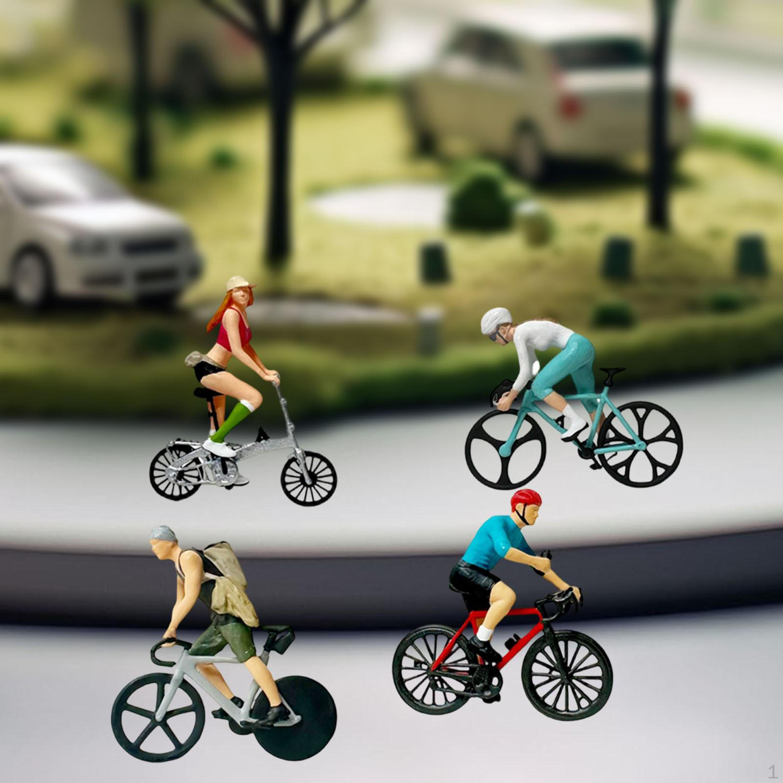 

4x 1/64 Scale Model Tiny People Diorama Scenery Resin Miniature Character Figurine