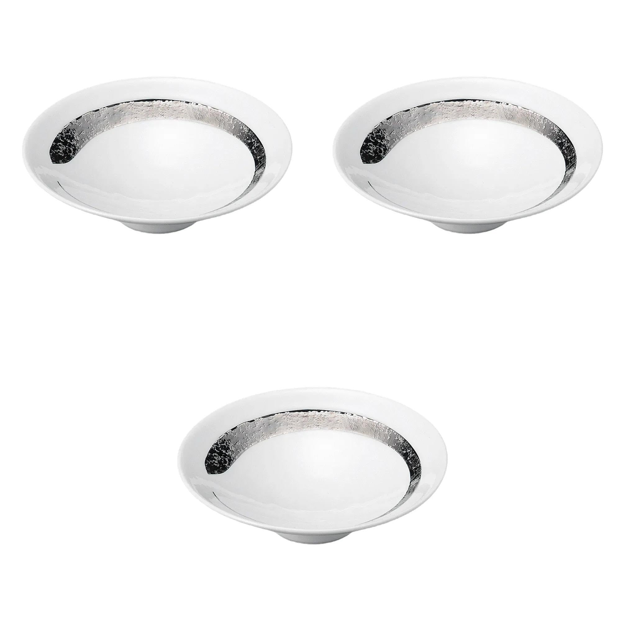 

Set of 3 Platinum Brushed Small Bowls x Arita Ware Bowls by Setomonohonpo [16 4.5cm] Medium-sized платиновый