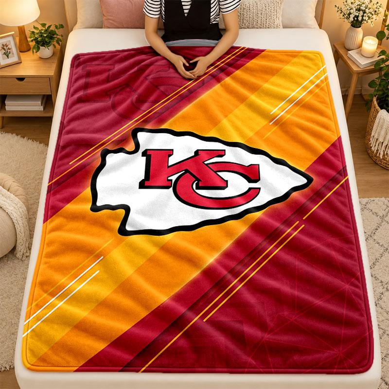 Flannel BlanketKansas City Chiefs Warm Soft Throw Blanket for Indoor Sofa Bed Living Room Use