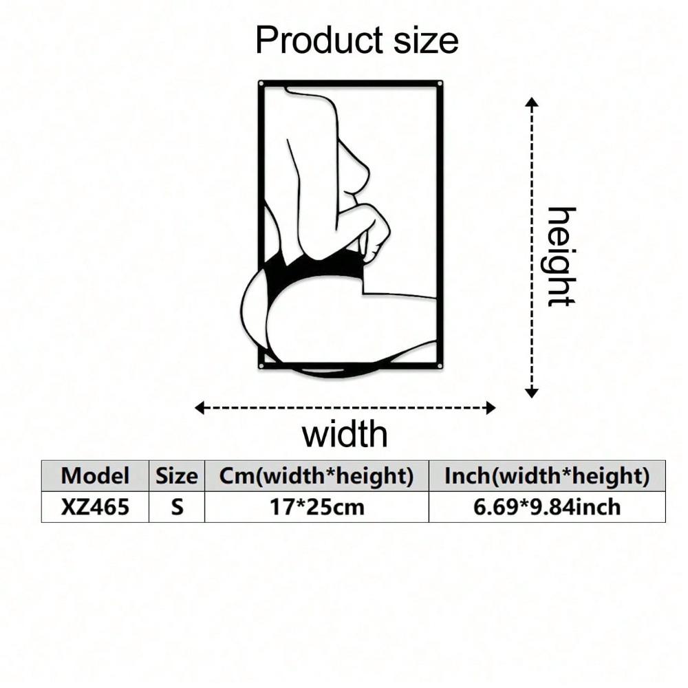 Modern Metal Wall Art Female Line Drawing Home Decor Abstract Contemporary