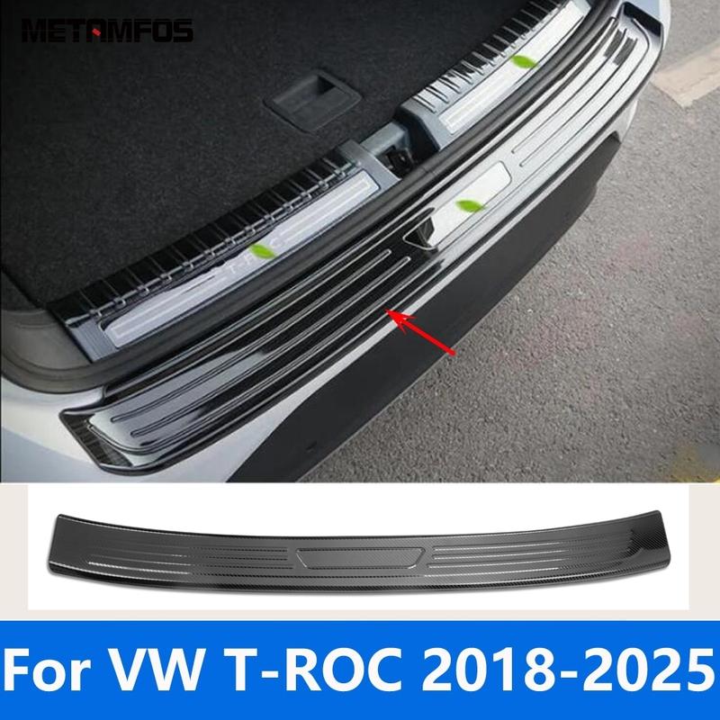 Für Volkswagen VW T-ROC TROC 2018-2025 Äußere hintere Kofferraumstoßstange Trittplatte Heckklappe Einstiegsleiste Schrammschutzplatte Zubehör