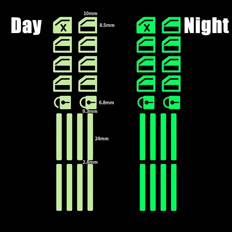 Universal Car Luminous Window Switch Sticker 18 Pieces Fluorescent Door Control Button Decal Auto Interior Decorative Mod Access