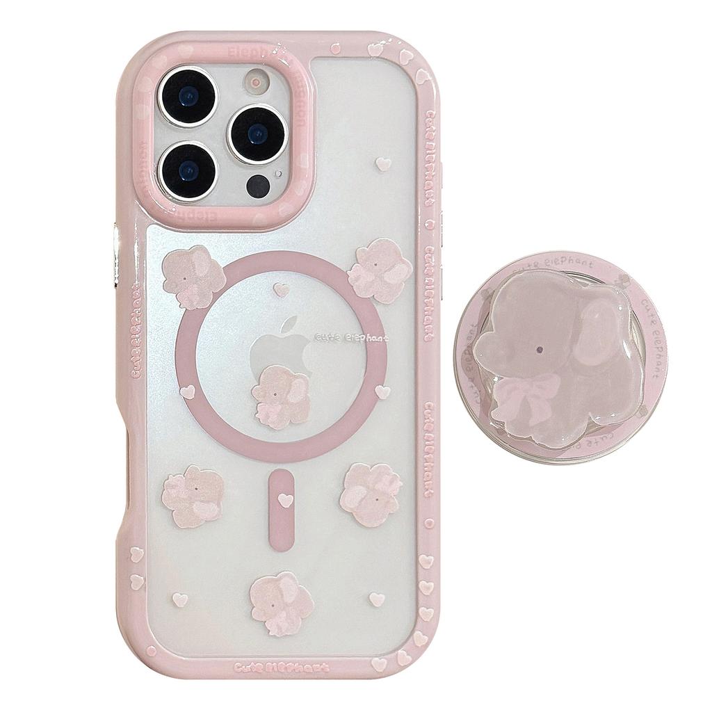 The Magnetic Cute Little Elephant Stand Is Suitable for IPhone16 and IPhone 15ProMax Phone Cases Made of 13 Acrylic