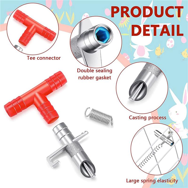 100 Pieces Nipple Feeder Bunny Water Drinker Automatic Watering System Waterer For Rodent Small Animals Poultry