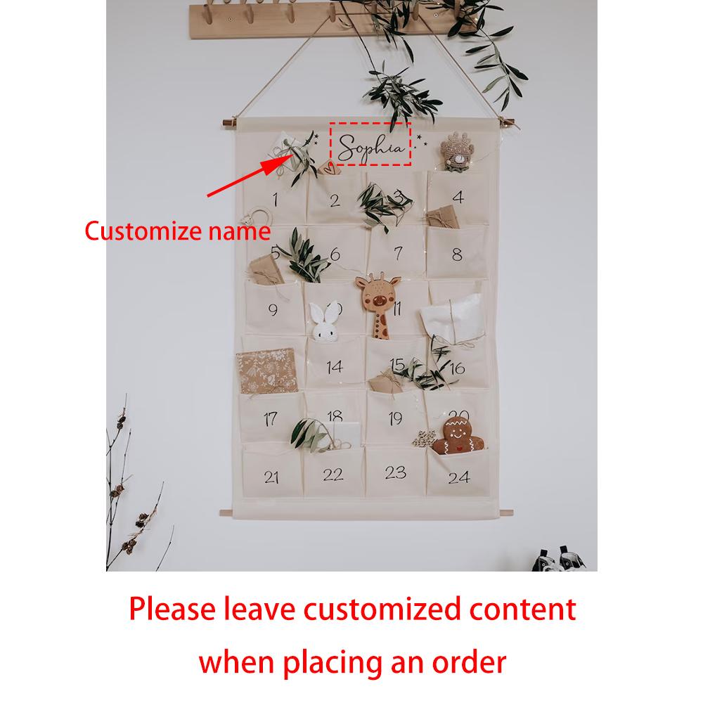 

Personalized Christmas Countdown Advent Calendar for Children Wall Hanging Home Door Decor DIY Advent Calendar Christmas Gift 1pcs 50x85cm