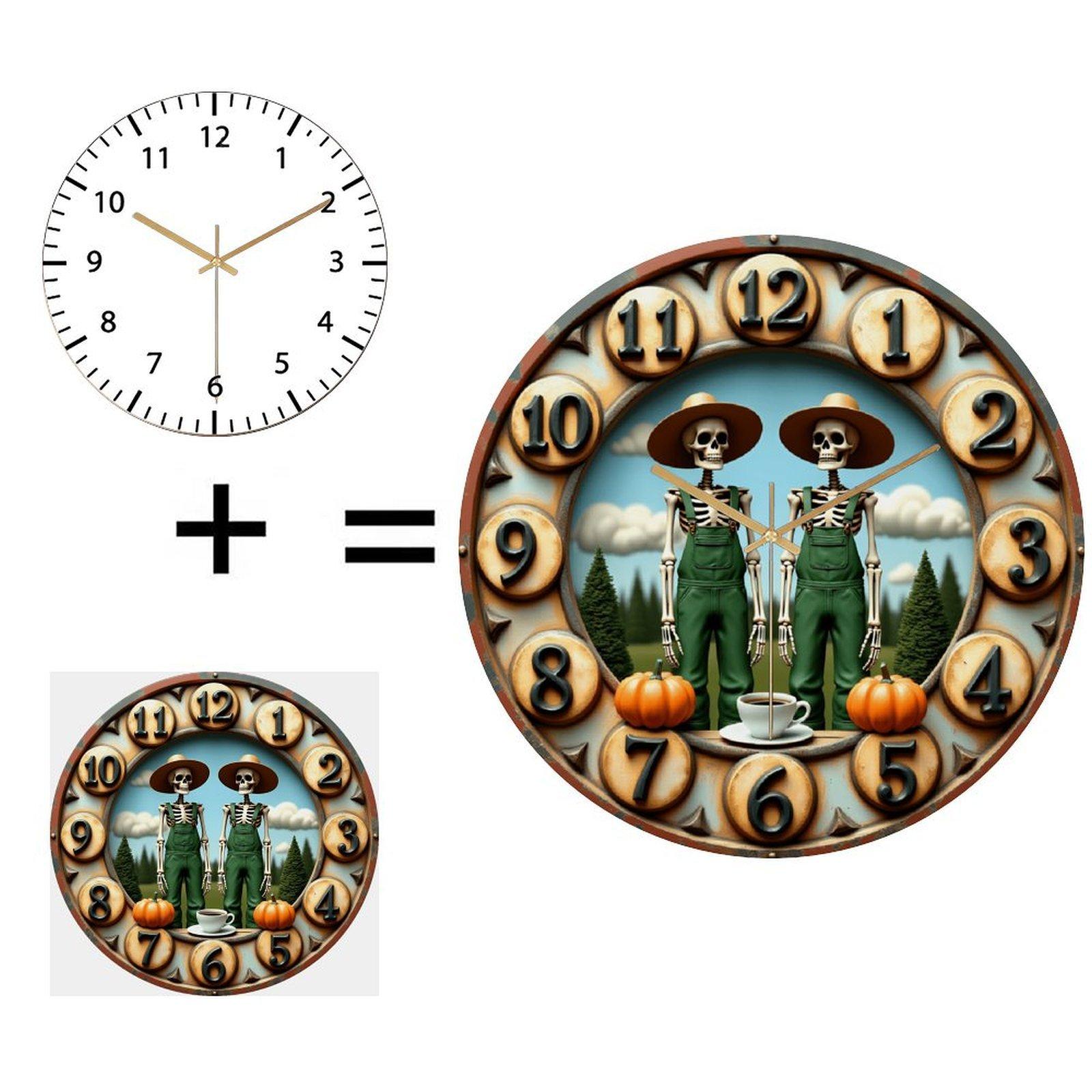 30x30cm Round Wall Clock Supported by a Comprehensive Satisfaction Guarantee (White,12 in(30.48cm))