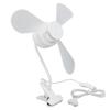 Clamp On Desk Fan with Light Plug in Mini Fan Desktop Personal Fan Flexible Gooseneck for Home Bedroom Study Room