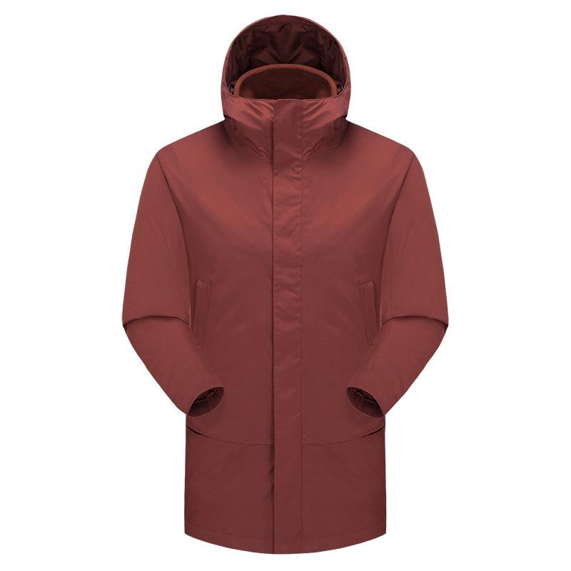 

Мужская флисовая теплая ветровка средней длины 3-в-1 пуховик для делового кэжуала и пеших прогулок S