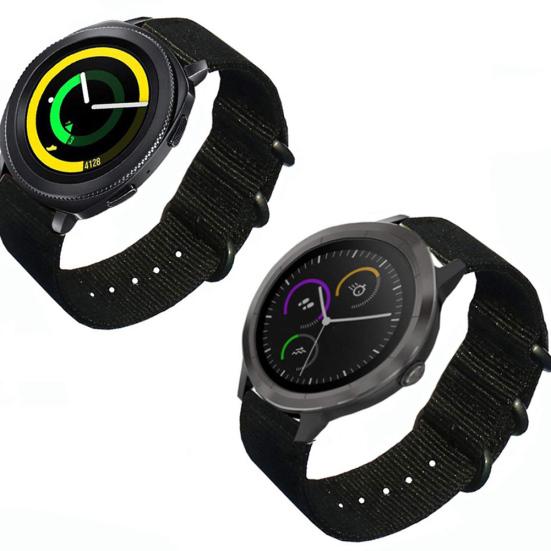 20/22mm Adjustable Military Thickened Nylon Replacement Watch Strap Wristband