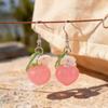 New European and American fashion earrings, niche design blueberry pendant ear hook, sweet peach pendant earrings