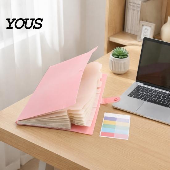 Heavy Duty Document Case Expanding File Folder, Waterproof PP A4 Letter Size Lightweight Office Folder Organizer, Portable Receipt Organizer