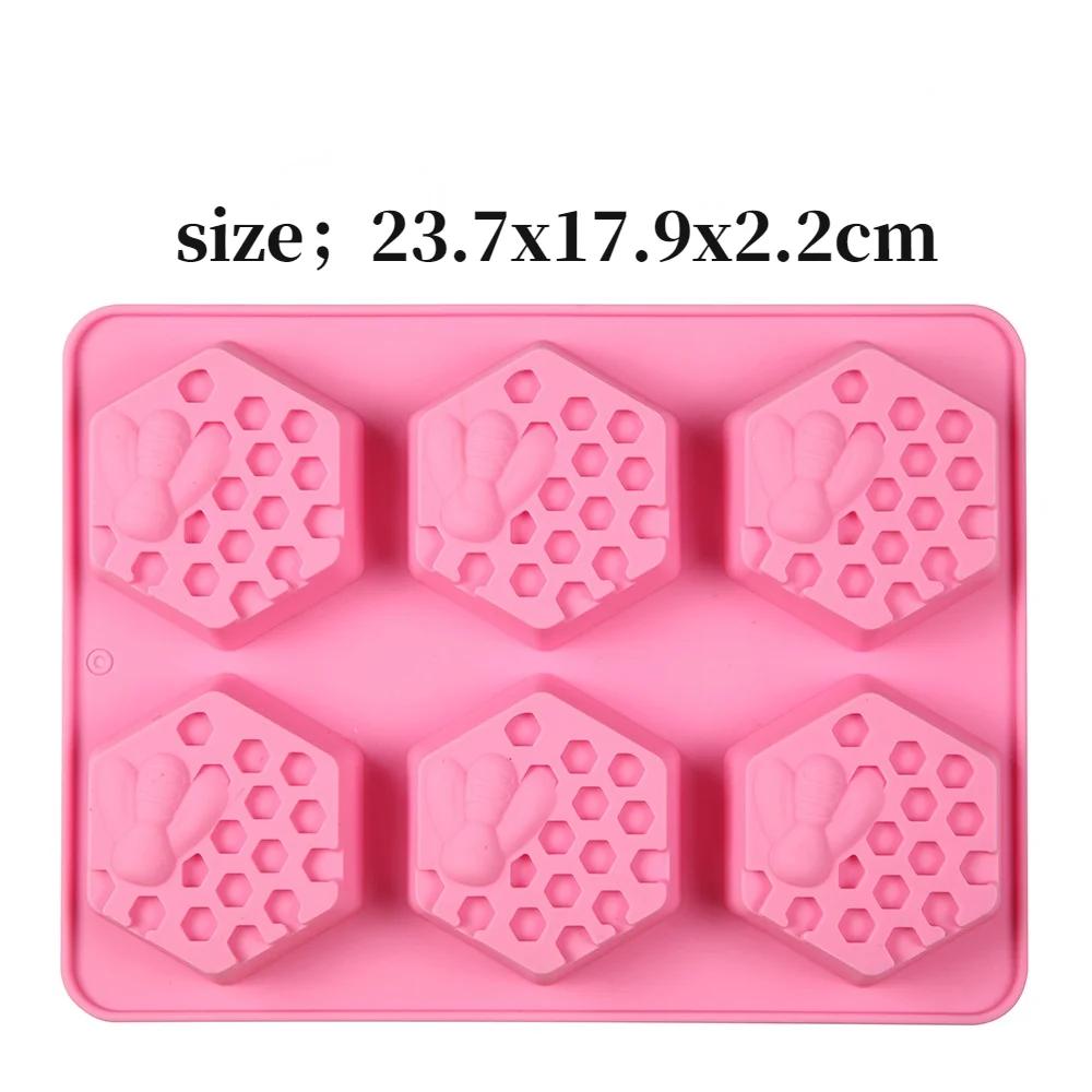 3D Oval Square Round Soap Silicone Mold Diy Soap Making Supplies Handmade Bee Shape Candle Plaster Resin Cake Baking Mold Tool